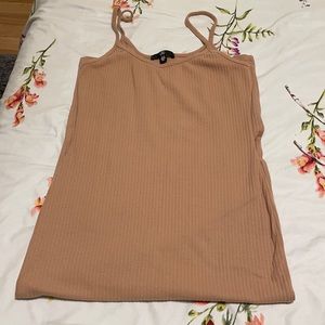 Nude Ribbed Missguided MIDI Dress